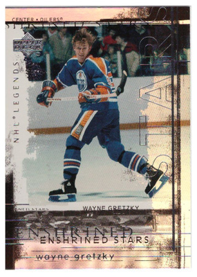 WAYNE GRETZKY Oilers, 00-01 Up.D. Legends Enshined Stars #1