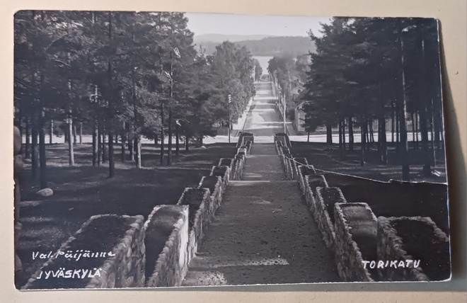 Jyväskylä, Harjun portaat, Torikatu (Val. Päijänne), p. 1930