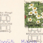 Hanko partio Finnjamboree kortti + erikoisleima 1996 - pikkukuva 2
