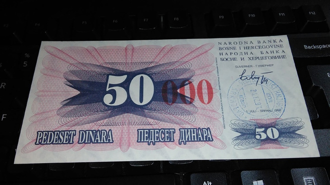 Bosnia Herzegovina 50000 dinara 1993 P53 UNC