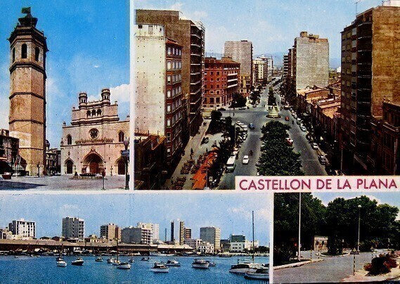 Castellon de la Plana 4 näkymää Postikortti