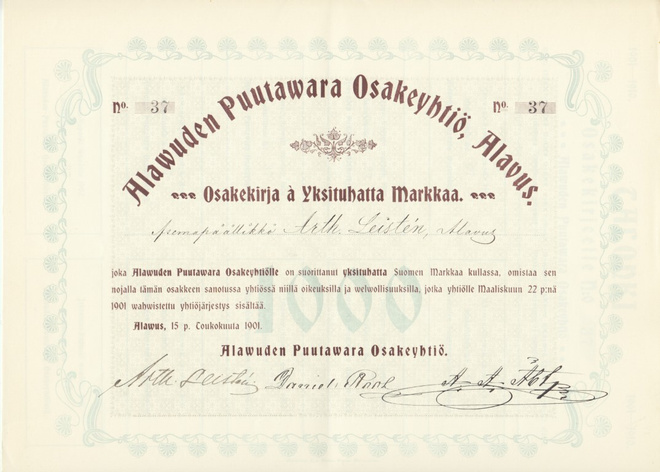 OKK 1901 Alawuden Puutavara Oy, Alavus