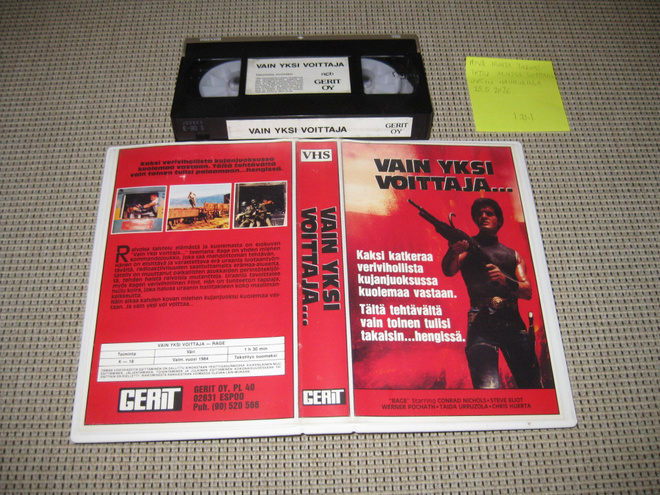 Vain Yksi Voittaja-VHS (FIx, Gerit Oy,Italo Post-Apocalypse)