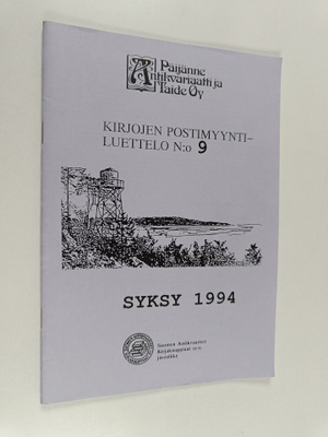 Kirjojen postimyyntiluettelo n:o 9 syksy 1994