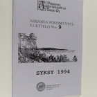Kirjojen postimyyntiluettelo n:o 9 syksy 1994 - pikkukuva 1