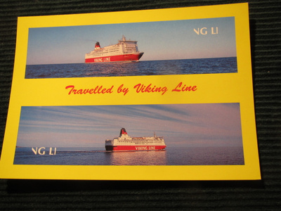 Viking Line. Travelled by Viking Line. Laivapostikortti