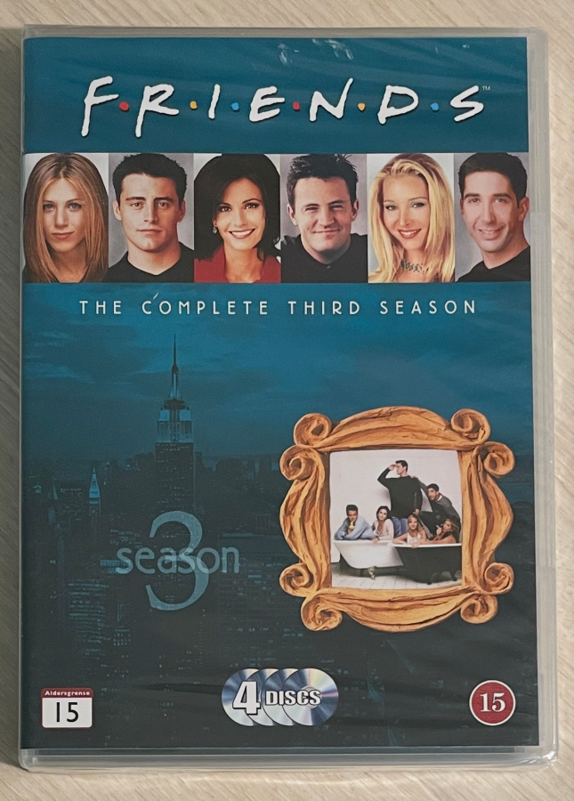 FRENDIT (Friends): Kausi 3 (1996-1997) 4DVD (UUSI)