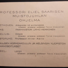 Kutsukortti Eliel Saarisen muistotilaisuuteen 1950 - pikkukuva 3