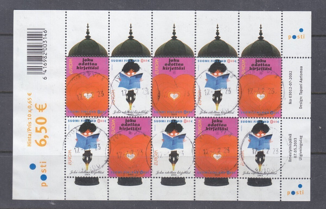 2003 europa cept arkki käytettynä.