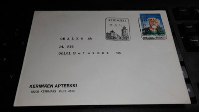 Kerimäen Apteekki firmakuori 26/4