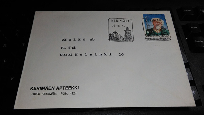 Kerimäen Apteekki firmakuori 26/4