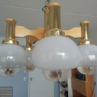 Italialainen design-valaisin, n. 1980, Murano-kuvut Mazzega? - pikkukuva 1