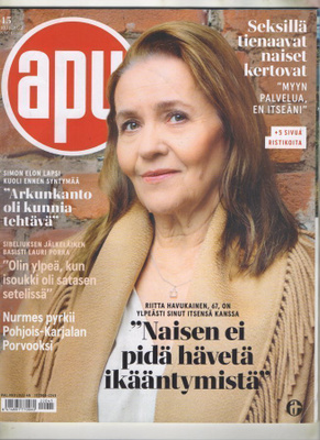 Apu n:o 45 2022 Riitta. Simon & Suru. Lauri. Seksin myyjä.