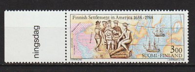 1988 3,00mk:n Amerikan Suomalaisasutus-merkki**