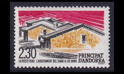 Andorra Fr 416 ** Tupakan valmistus (1990)