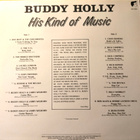 BUDDY HOLLY-His Kind Of Music, WHITE LABEL 8959 - pikkukuva 2