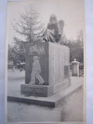 VANHA Postikortti Valokuva Sankaripatsas Lapua 1920-l