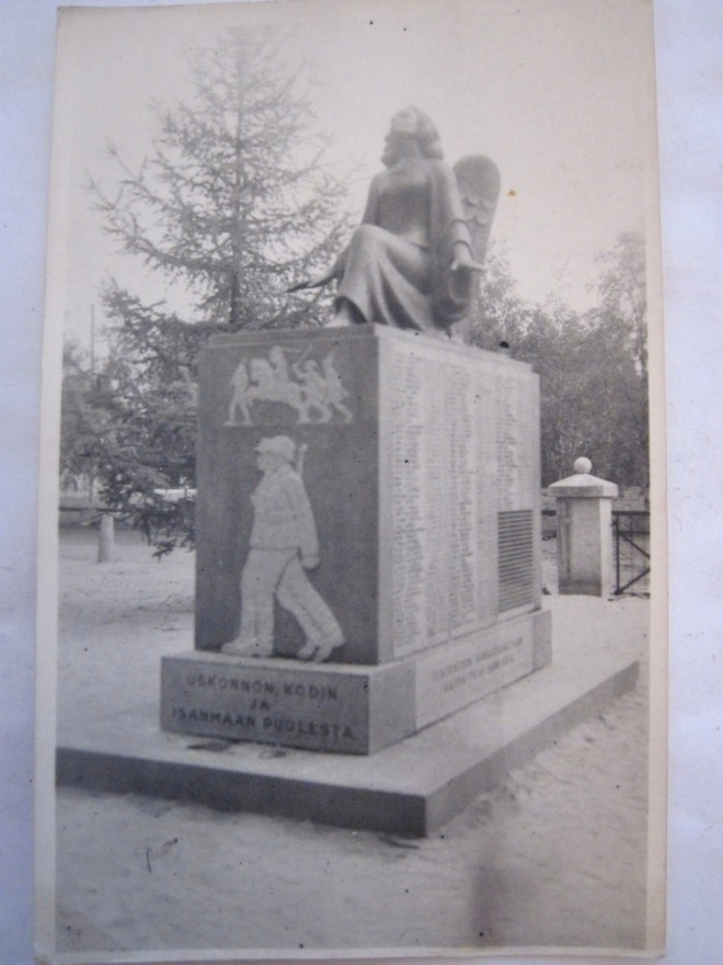 VANHA Postikortti Valokuva Sankaripatsas Lapua 1920-l