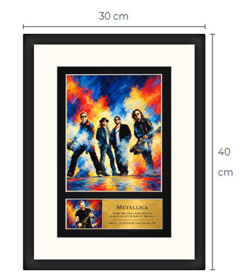 Uusi Metallica art print kehystetty 30 cm x 40 cm