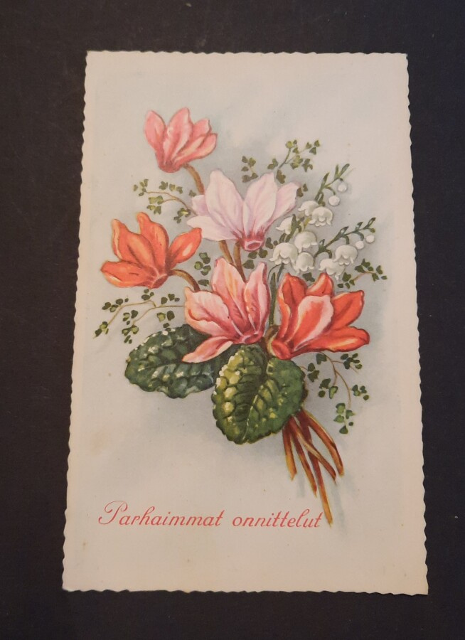 1965, onnittelu/kukkakortti, nyrkkiposti
