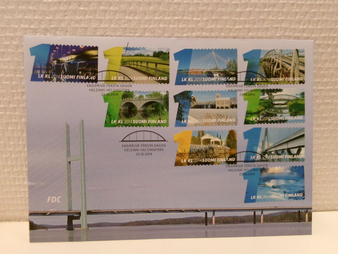FDC- ensipäiväkuori - Sillat ja vesi - 2014