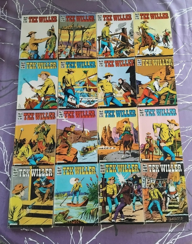 Tex Willer 1981 vuosikerta 16 lehteä