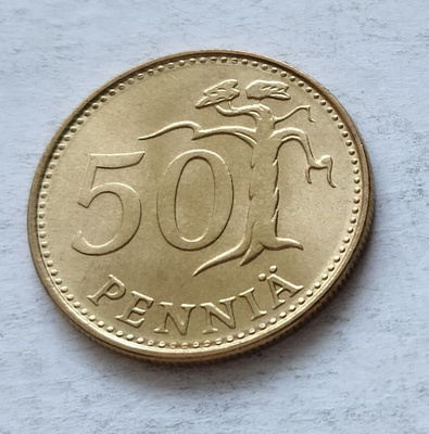 50 penniä, UNC, v. 1981