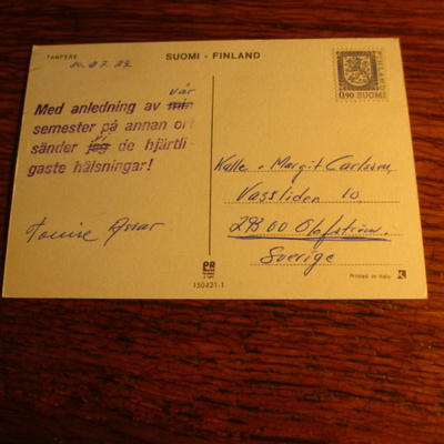pr pk tampere vaakunakortti kulkematon kirjoitettu