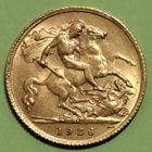 Etelä-Afrikka half SOVEREIGN 1926, aika harvinainen. - pikkukuva 2