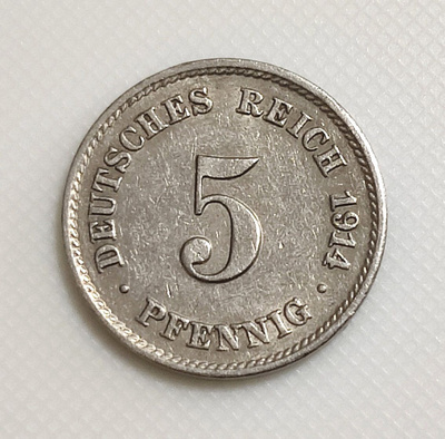 Saksa 5 Pfennig 1914J
