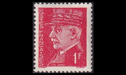 Ranska 521 ** Käyttösarja Pétain 1 Fr (1941)