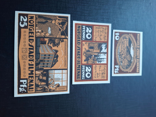 Saksa Stadt Ilmenau 3 seteliä 1921