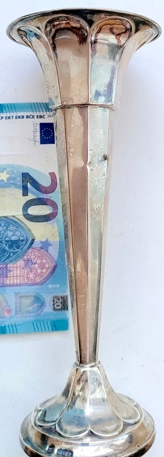 VANHA Maljakko Sterling Hopeaa Englanti 1896
