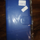 Sininen lompakkokuori ja kalvo Samsung Galaxy J5 (uusi) - pikkukuva 1