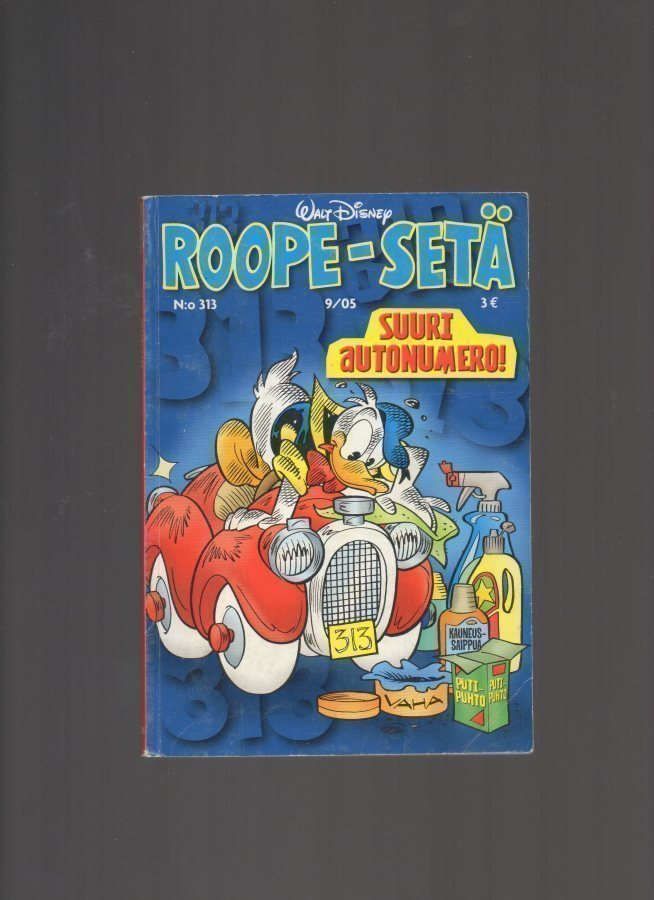 Roope-Setä n:o 313  9/2005 Suuri autonumero. Taskukirja