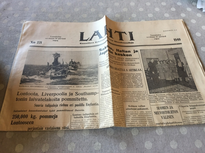 LAHTI LEHTI 221/1940 HYVÄ