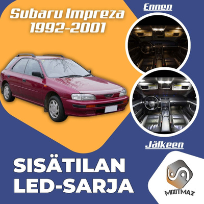 Subaru Impreza (MK1) Sisätilan LED-sarja 6-osain