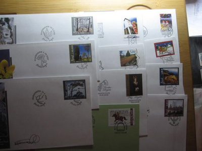 Åland FDC-kuoria kasa pääasiassa uudempaa