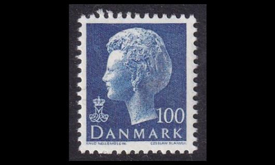 Tanska 561 ** Margrethe 100 öre sininen (1974)