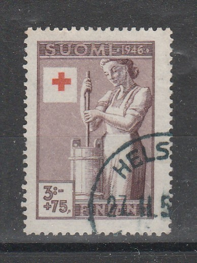 Suomi 1946, PR merkki 3 mk+75p,  , leimattu