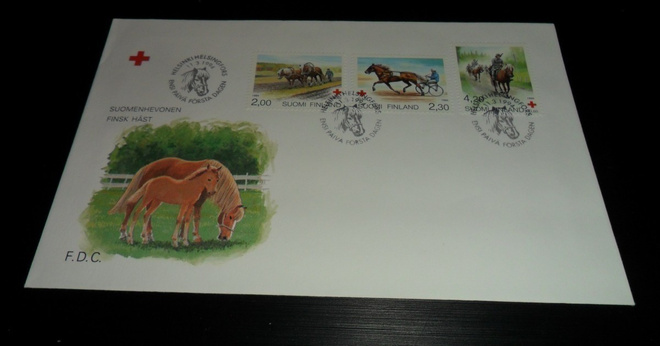 FDC LaPe 1240-1242 PUNAINEN RISTI 1994