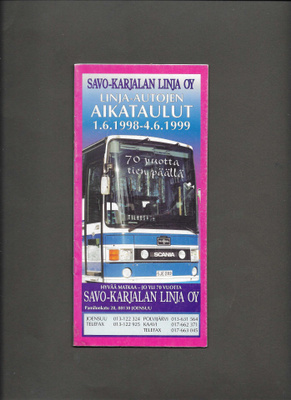 Aikataulut, Savo-Karjalan Linja, 1998-99