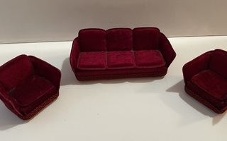 Lundby sohvaryhmä  viininpunaiset