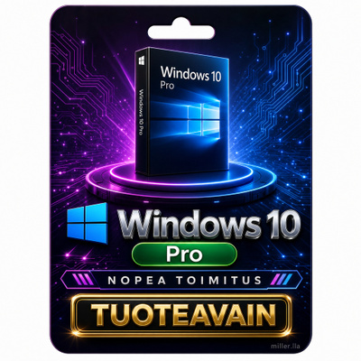 Windows 10 Pro tuoteavain 32/64-bit – nopea toimitus