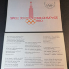 DDR Moskovan Olympialaiset 1980 Postimerkki Kansio Rare! - pikkukuva 2