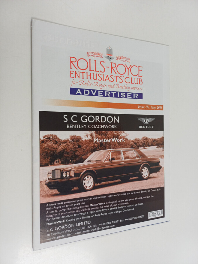 Rolls-Royce enthusiasts' club advertiser for Rolls-Royce ...