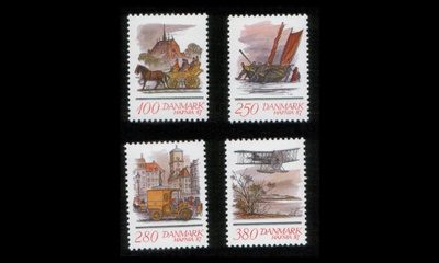 Tanska 859-62 ** Hafnia postimerkkinäyttely (1986)