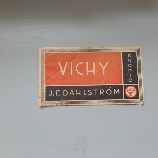 Etiketti limu Vichy, JF Dahlström Kuopio