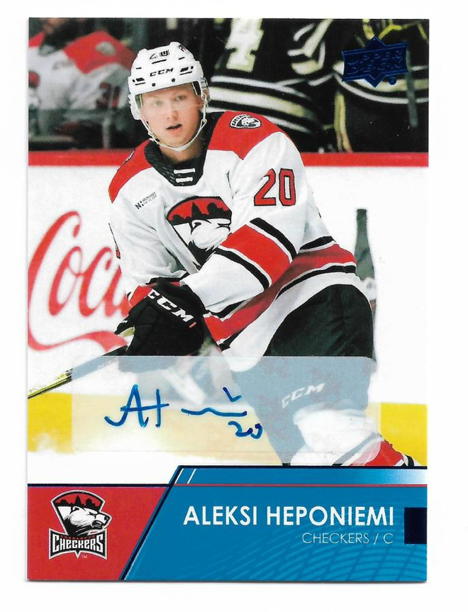 2021-22 Upper Deck AHL Autograph #64 Aleksi Heponiemi