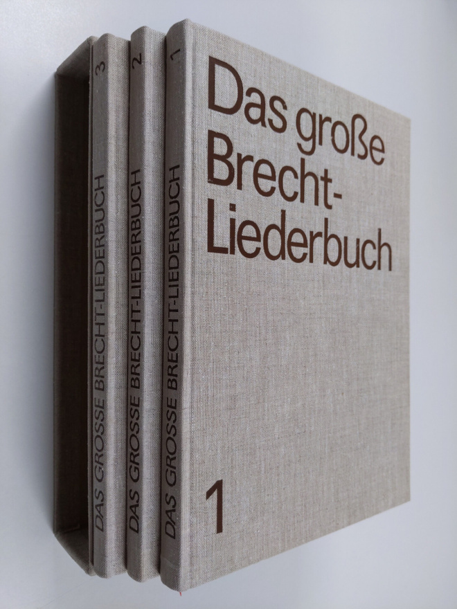 Bertolt Brecht : Das Grosse Brecht-Liederbuch 1-3 (laatik...